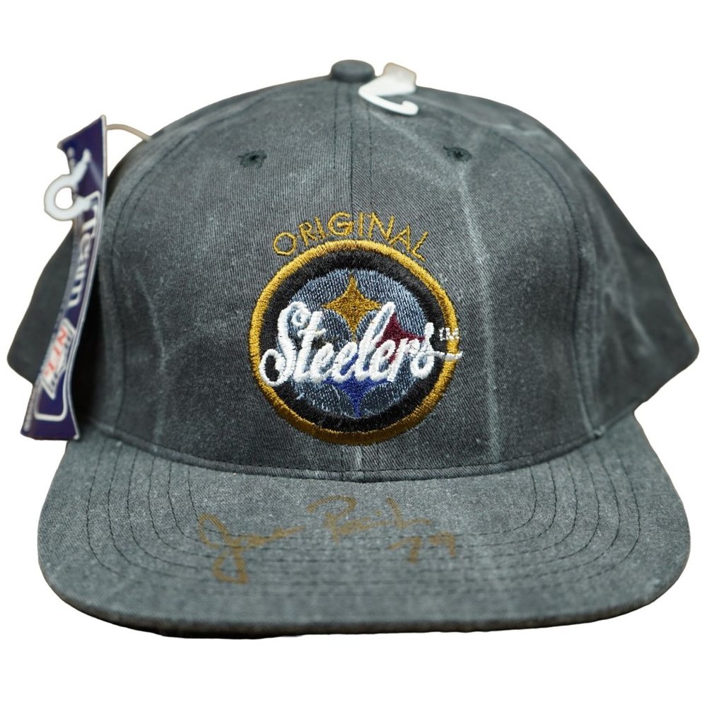 NWT Vintage 1990s Pittsburgh Steelers Drew Pearson Gray Tie Dye Snapback Hat